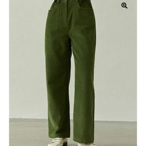 Cider Forest Green Corduroy Trousers